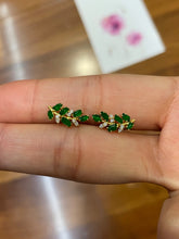 Load image into Gallery viewer, Green Jadeite Earrings - Wheat (NJE021)

