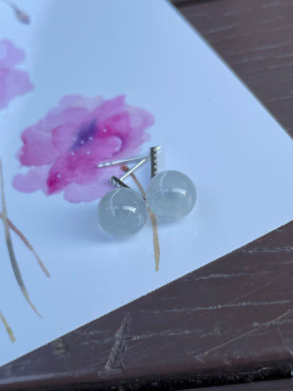 Icy Jadeite Dangling Earrings (NJE025)