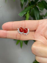 Load image into Gallery viewer, Red Jade Cabochon Earrings (NJE035)
