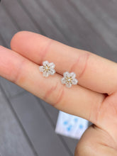 Load image into Gallery viewer, Icy White &amp; Light Green Jade Earrings - Cherry Blossom (NJE037)
