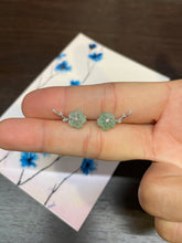 Load image into Gallery viewer, Icy White &amp; Light Green Jade Earrings - Cherry Blossom (NJE037)
