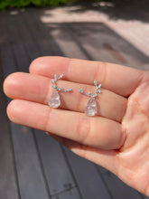 Load image into Gallery viewer, Icy Jadeite Dangling Earrings - Hu Lu 葫芦 (NJE054)
