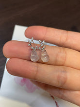 Load image into Gallery viewer, Icy Jadeite Dangling Earrings - Hu Lu 葫芦 (NJE054)

