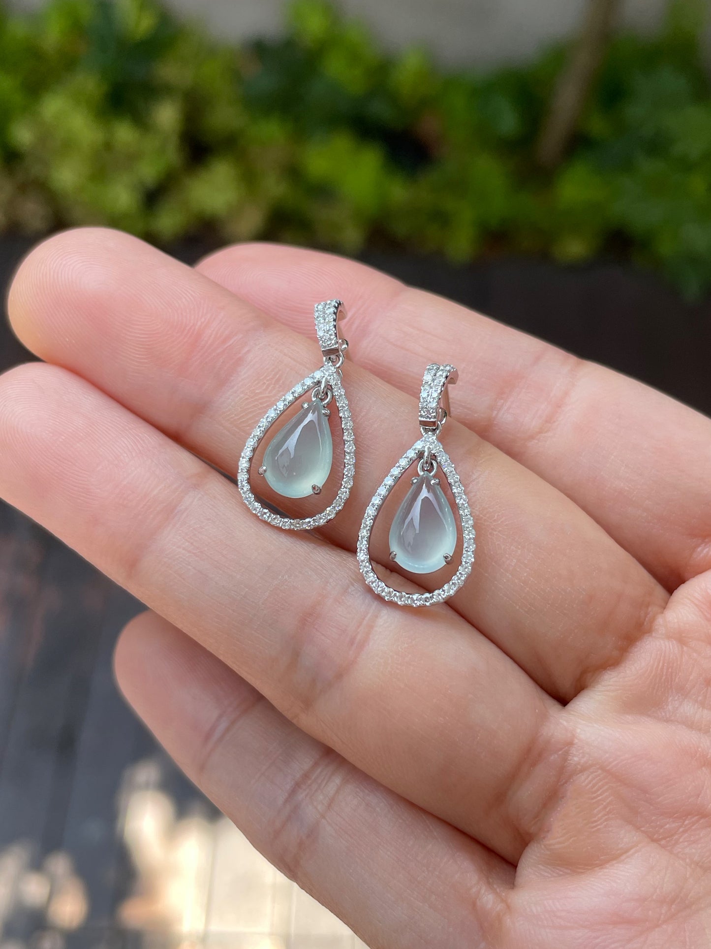 Icy Jade Earrings / Pendant (NJE057)