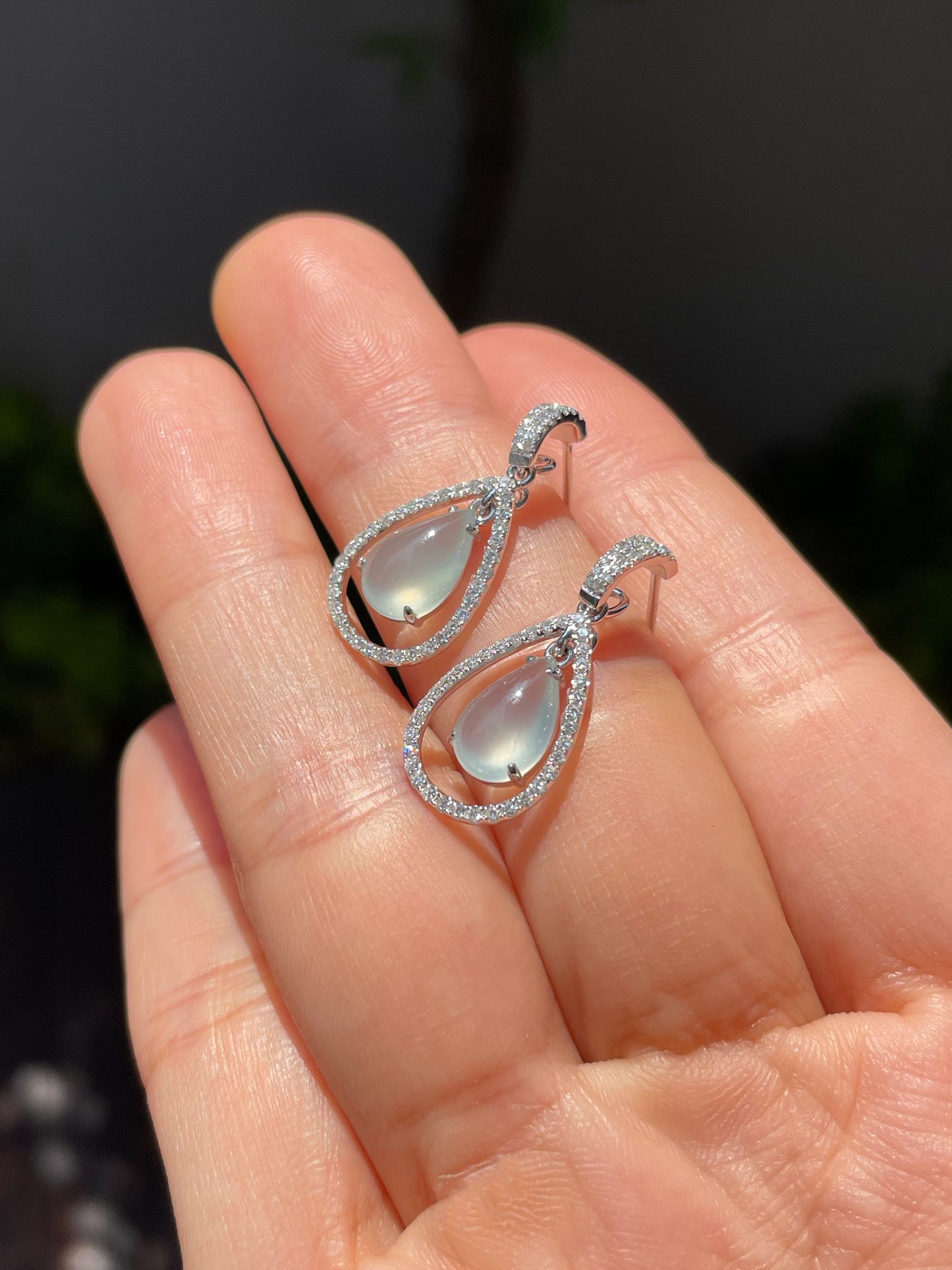 Icy Jade Earrings / Pendant (NJE057)