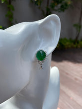 Load image into Gallery viewer, Green Jade Earrings - Cabochons (NJE058)
