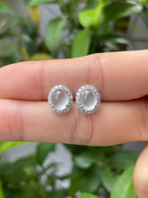 Load image into Gallery viewer, Glassy Jade Cabochon Earrings (NJE063)
