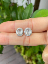 Load image into Gallery viewer, Glassy Jade Cabochon Earrings (NJE063)
