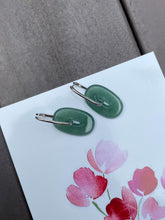 Load image into Gallery viewer, Bluish Green Jade Earrings (NJE070)
