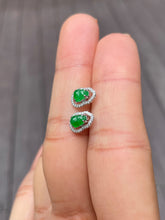 Load image into Gallery viewer, Green Jadeite Earrings - Hu Lu 葫芦 (NJE074)
