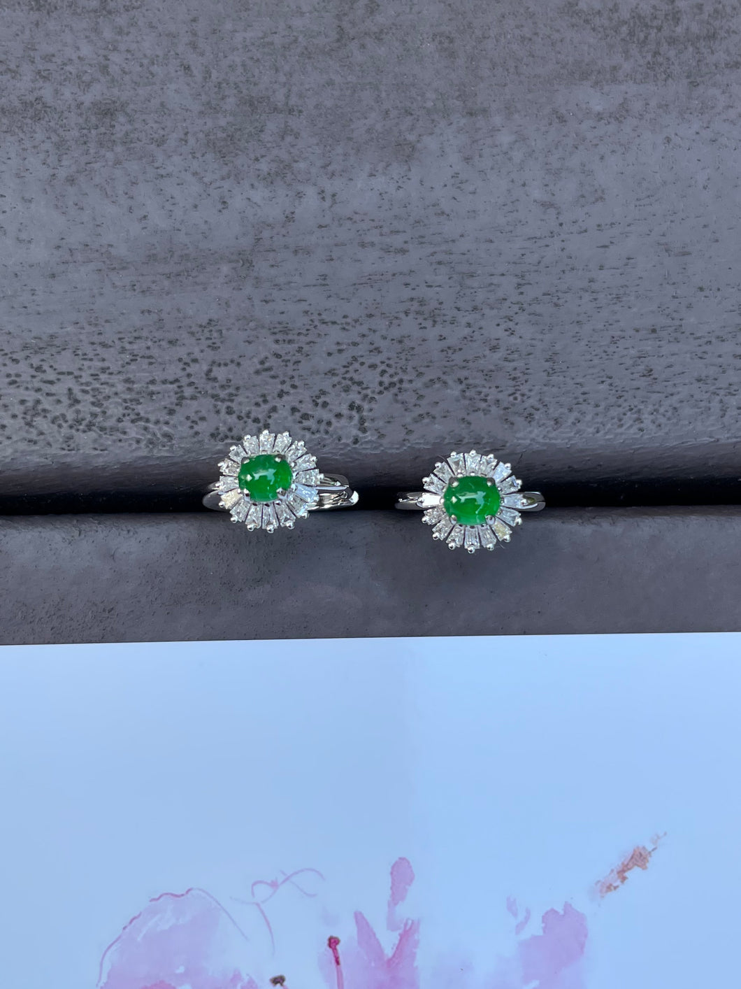 Green Jadeite Earrings (NJE075)