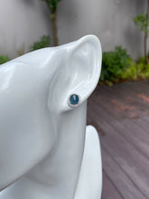 Load image into Gallery viewer, Blue Jade Cabochon Earrings (NJE079)
