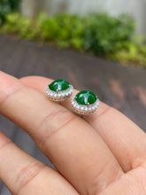 Load image into Gallery viewer, Green Jade Earrings - Cabochons (NJE091)

