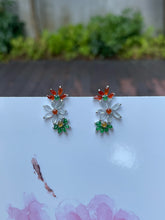 Load image into Gallery viewer, Multicoloured Jade Earrings  - Flowers (NJE092)
