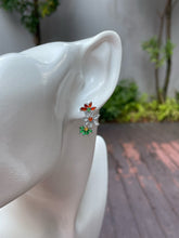 Load image into Gallery viewer, Multicoloured Jade Earrings  - Flowers (NJE092)
