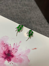 Load image into Gallery viewer, Green Jadeite Earrings - Wheat (NJE104)
