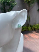 Load image into Gallery viewer, Light Green Jade Ball Earrings (NJE106)
