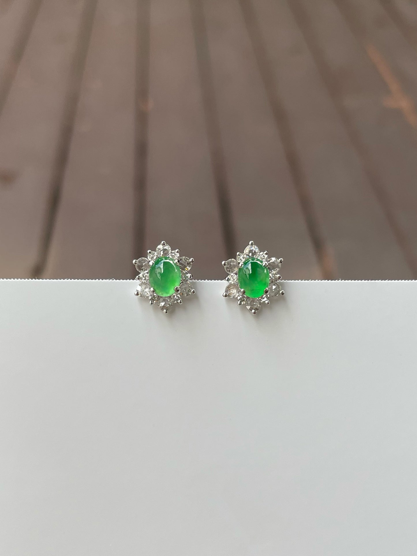 Green Jadeite Earrings (NJE107)