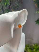 Load image into Gallery viewer, Orange Jade Earrings - Cabochons (NJE109)
