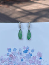 Load image into Gallery viewer, Icy Black &amp; Icy Green Jade Earrings / Pendant (NJE114)
