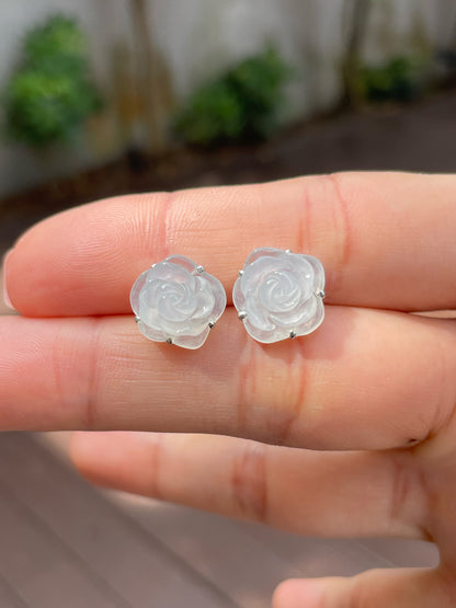 Icy Jade Earrings - Rose (NJE123)