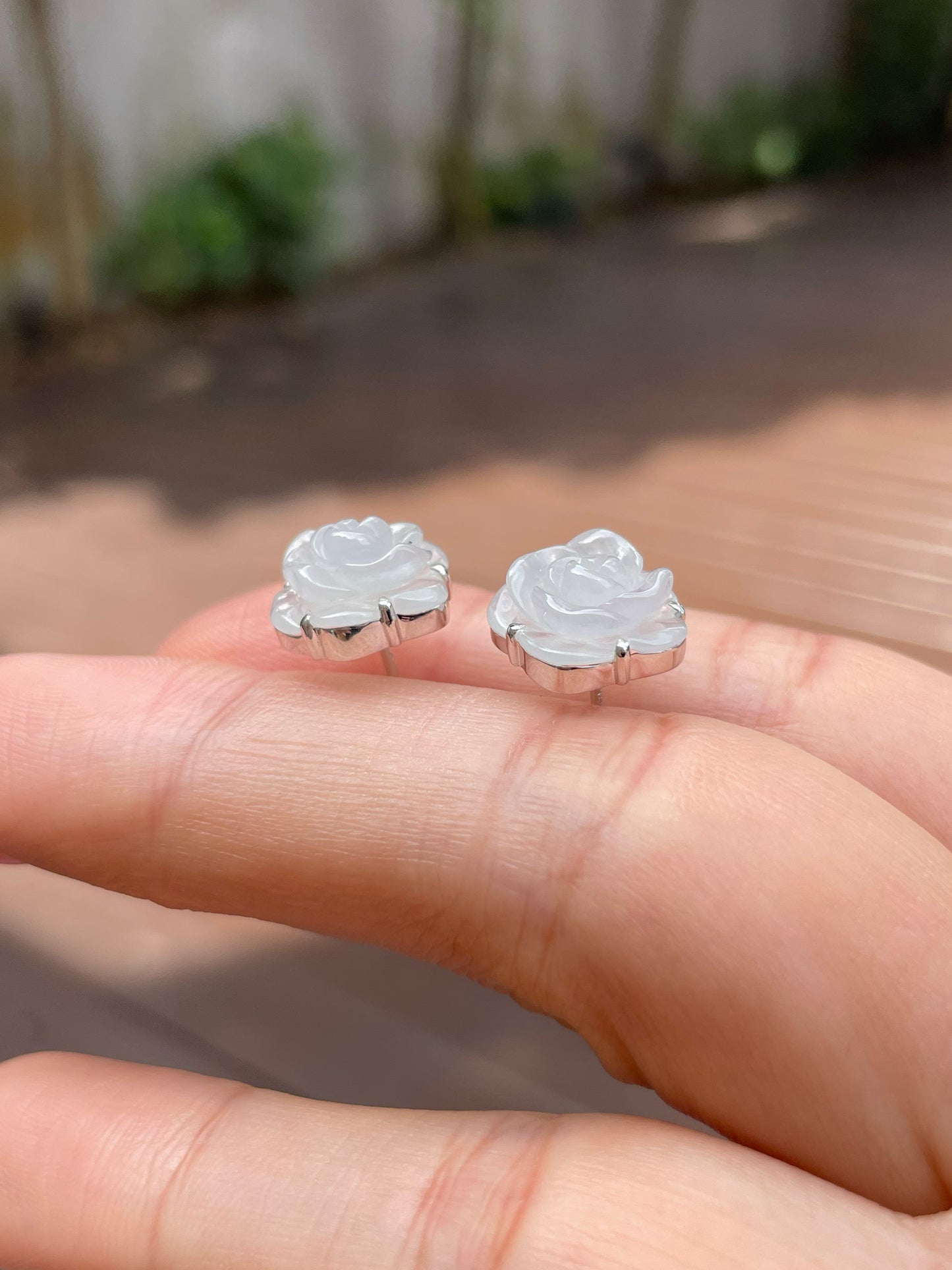 Icy Jade Earrings - Rose (NJE123)