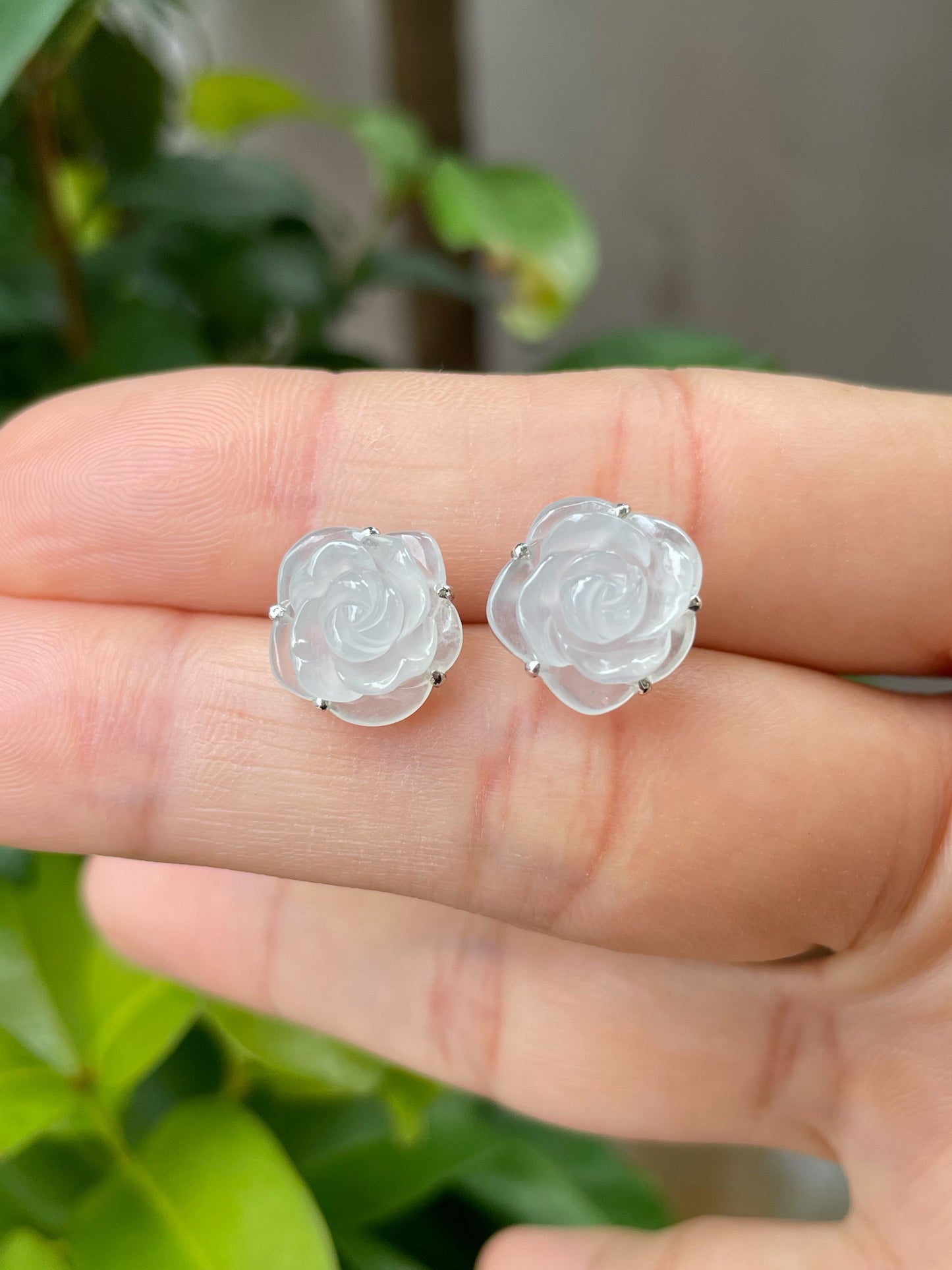 Icy Jade Earrings - Rose (NJE123)