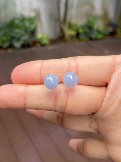 Lavender Jade Ball Earrings (NJE129)