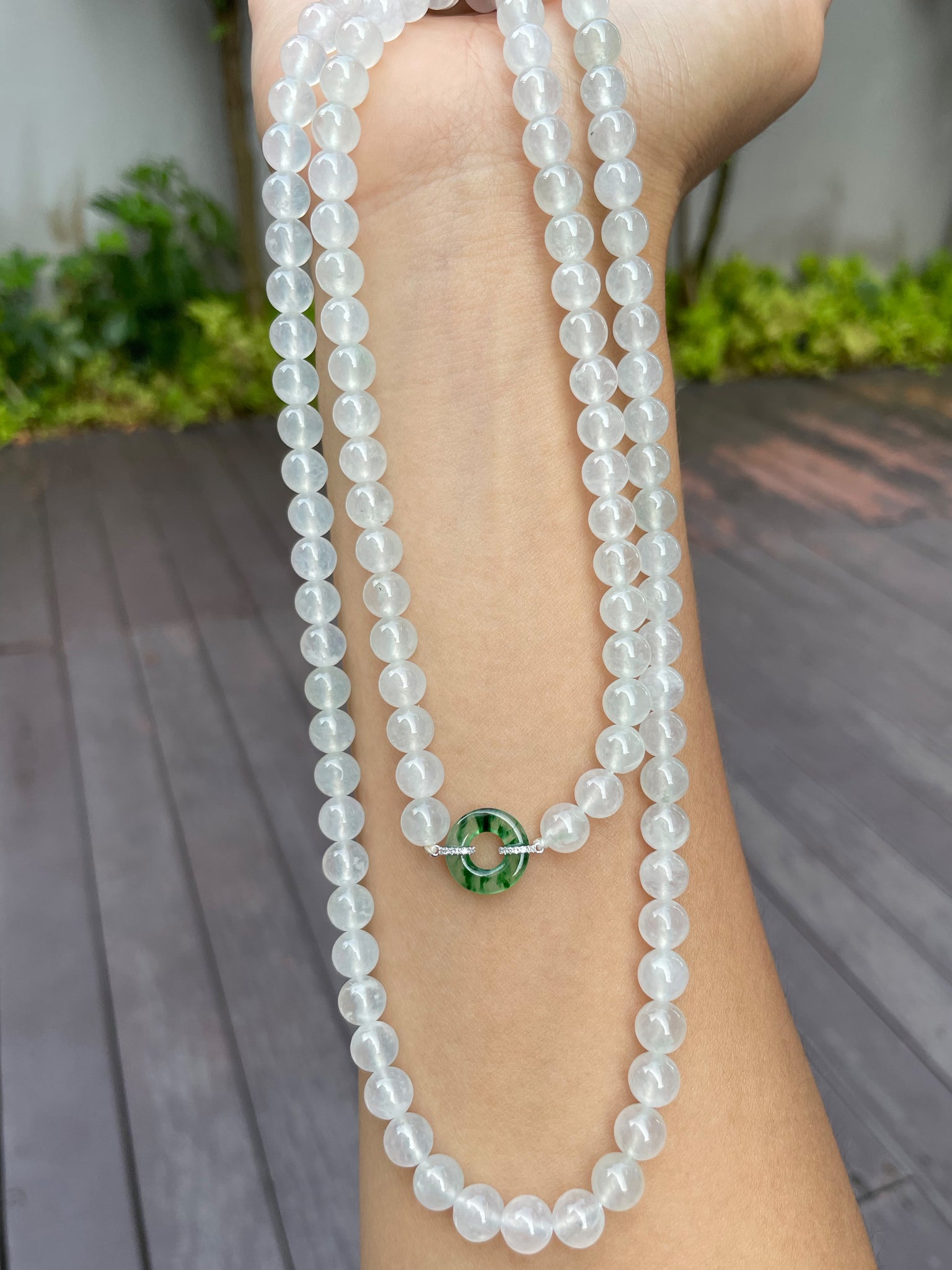 Handmade 12mm Green Natural Jade Jadeite Gemstone Bead Beads Necklace 18''  AAA | eBay