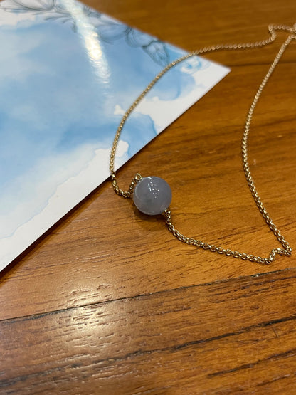 Lavender Jadeite Bead Necklace (NJN003)