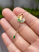 Load image into Gallery viewer, Paint Palette Jade Pendant with Necklace (NJN009)
