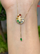 Load image into Gallery viewer, Paint Palette Jade Pendant with Necklace (NJN009)
