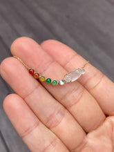 Load image into Gallery viewer, Jade Pendant with Necklace  - Multi-coloured Cabochons &amp; Whale (NJN011)
