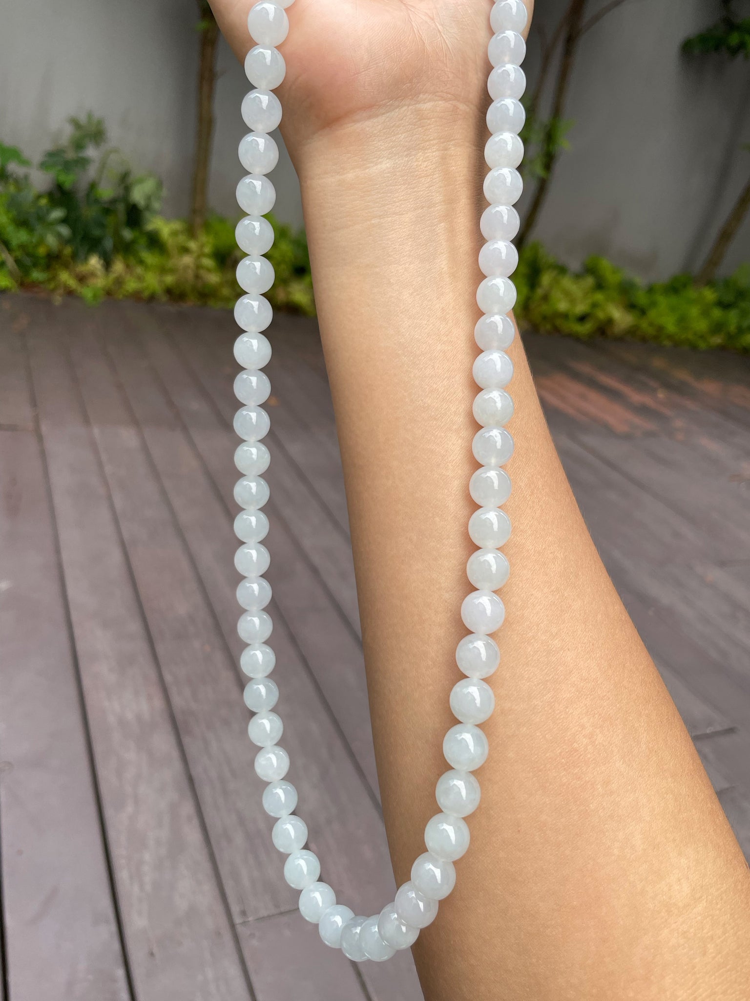 Buy the Mens Green Matte Beaded Necklace | JaeBee Jewelry