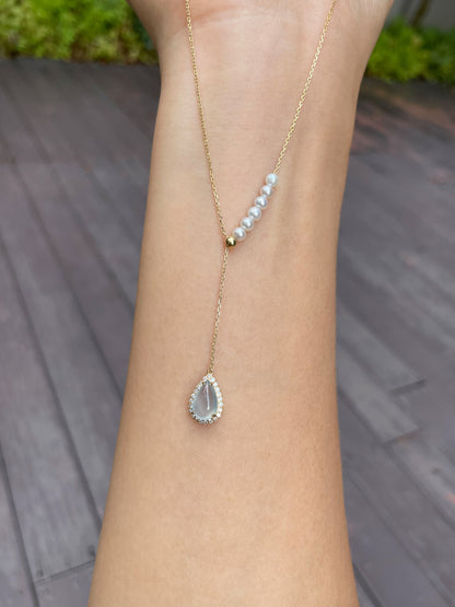 Icy Jade Necklace - Teardrop (NJN014)