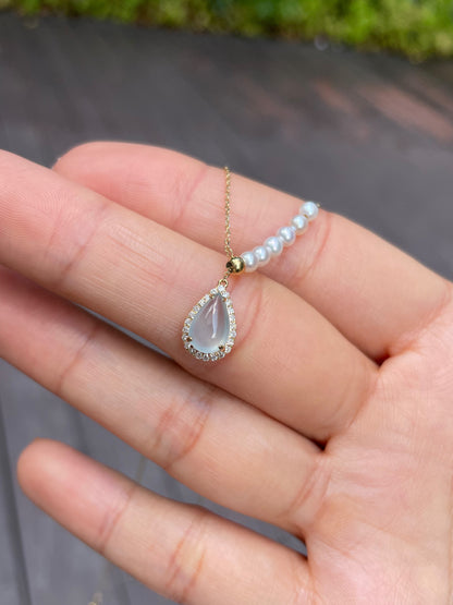 Icy Jade Necklace - Teardrop (NJN014)