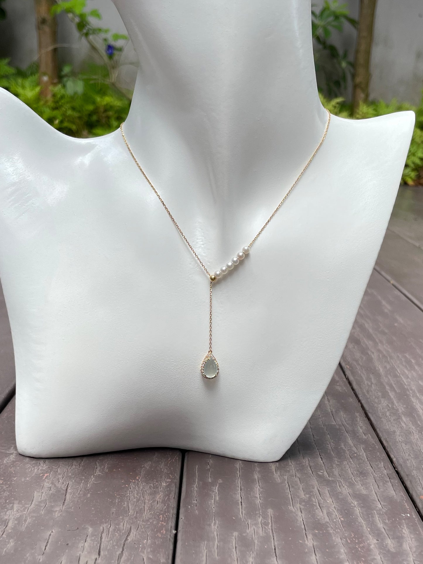 Icy Jade Necklace - Teardrop (NJN014)