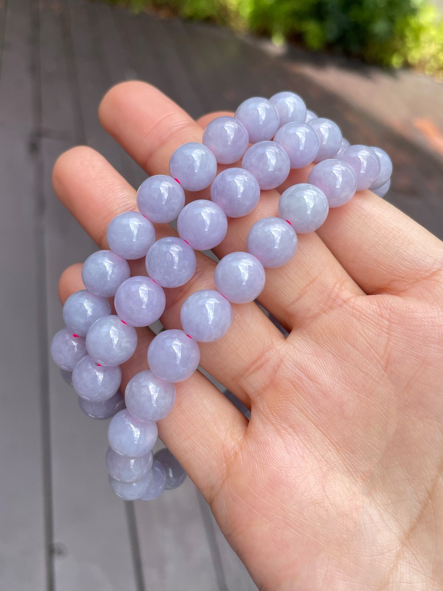 Lavender Jade Beads Necklace (NJN016)