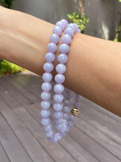 Lavender Jade Beads Necklace (NJN016)