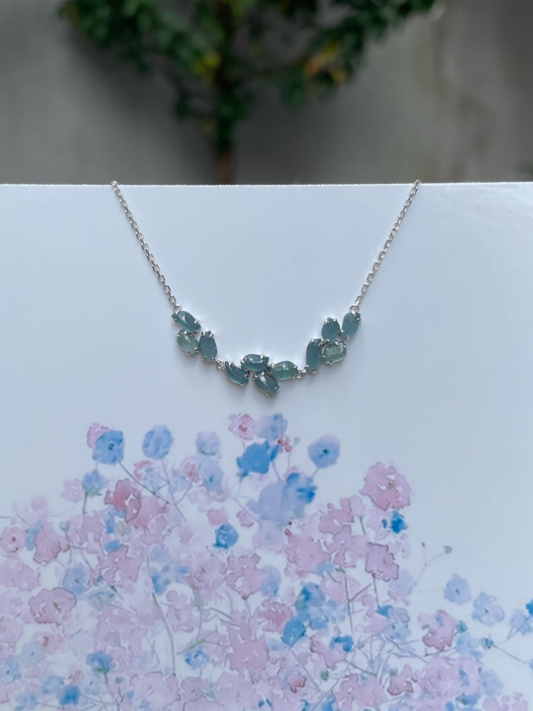 Icy Blue Jade Necklace (NJN021)