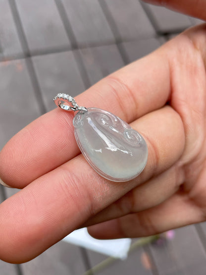 Icy Jadeite Pendant - Ruyi (NJP007)