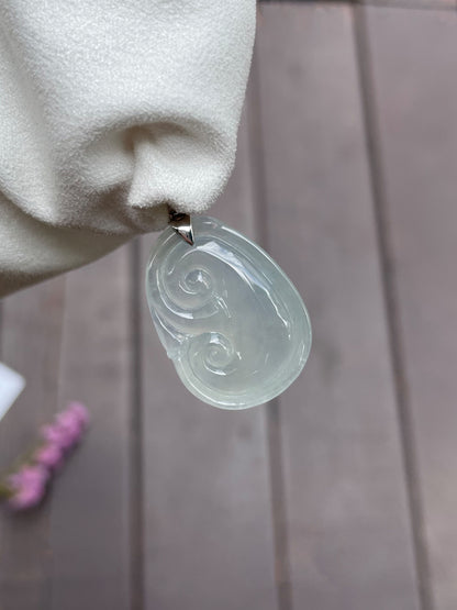 Icy Jadeite Pendant - Ruyi (NJP007)