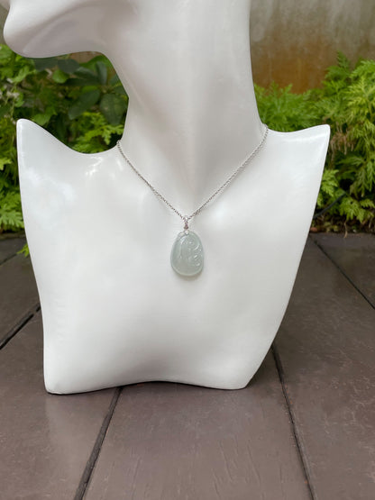 Icy Jadeite Pendant - Ruyi (NJP007)