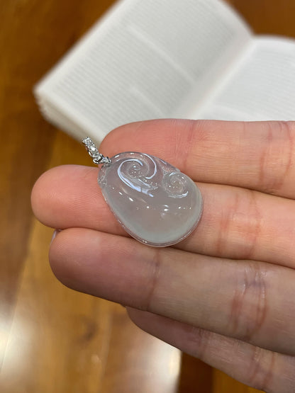 Icy Jadeite Pendant - Ruyi (NJP007)