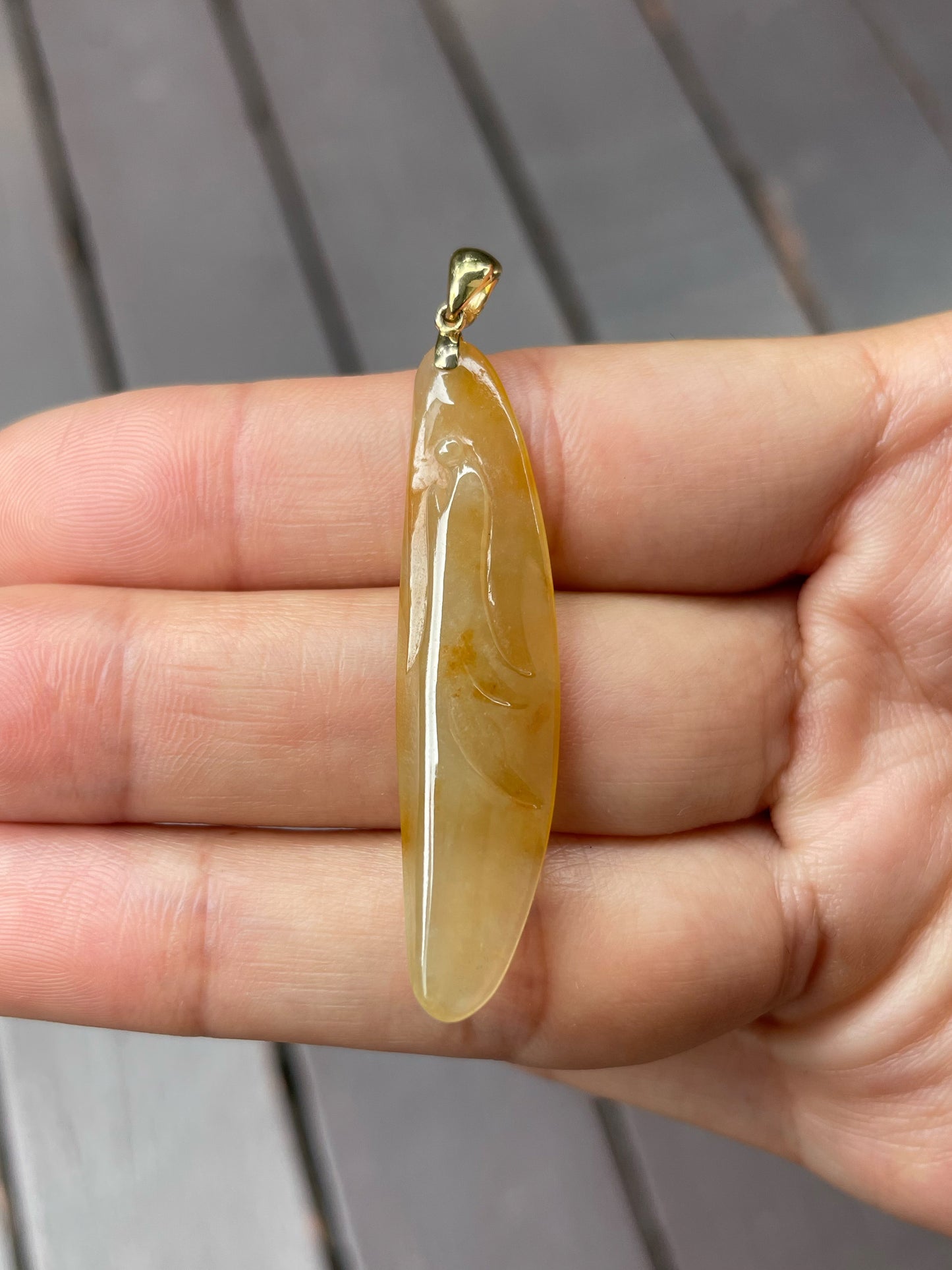 Yellow Jadeite Pendant - 悟道 (NJP009)