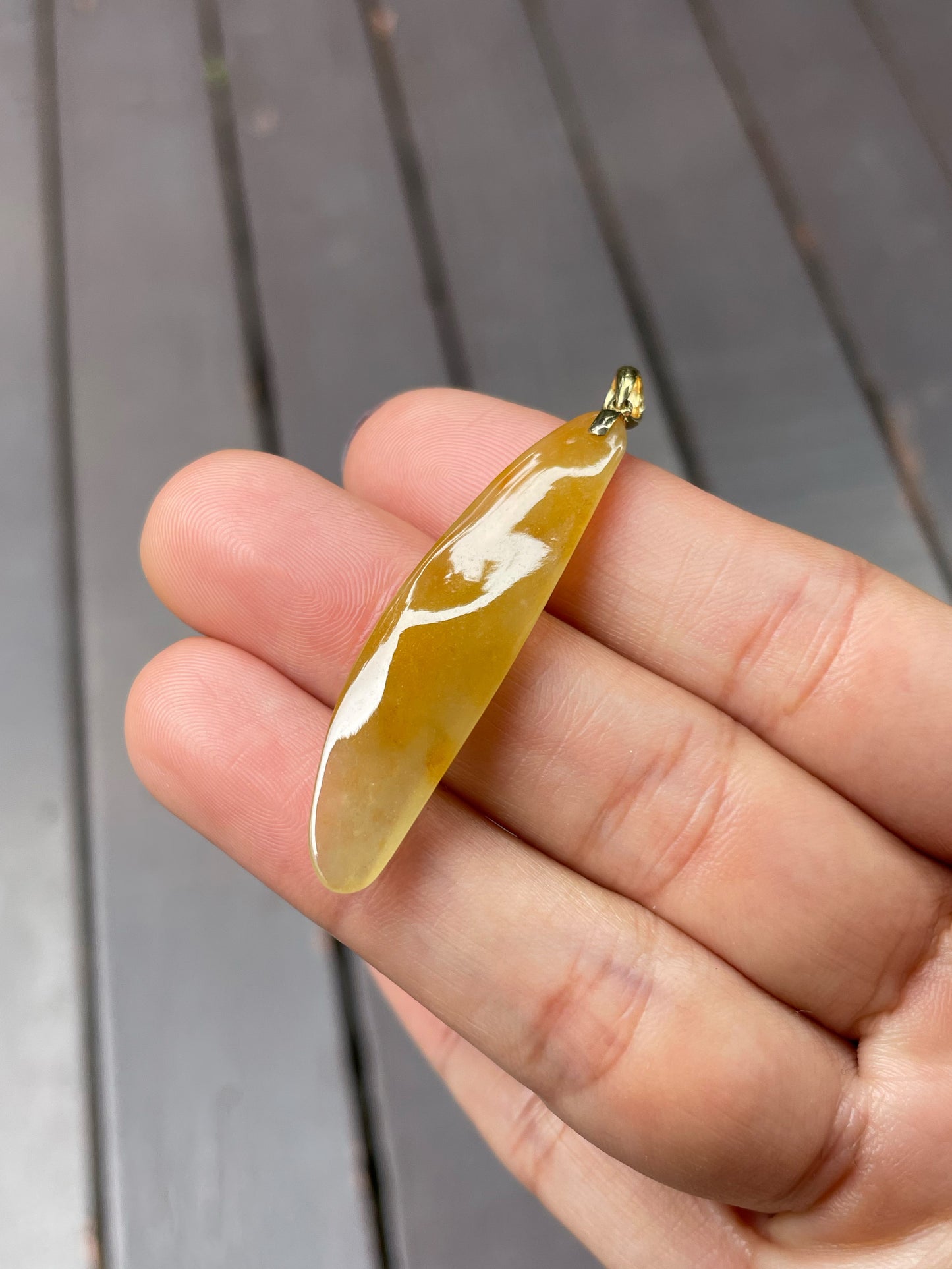 Yellow Jadeite Pendant - 悟道 (NJP009)