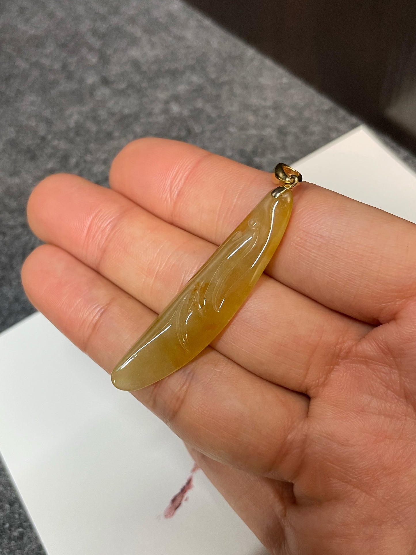 Yellow Jadeite Pendant - 悟道 (NJP009)