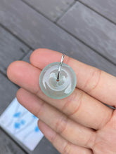 Load image into Gallery viewer, Icy Jadeite Safety Coin Pendant - 平安扣 (NJP012)
