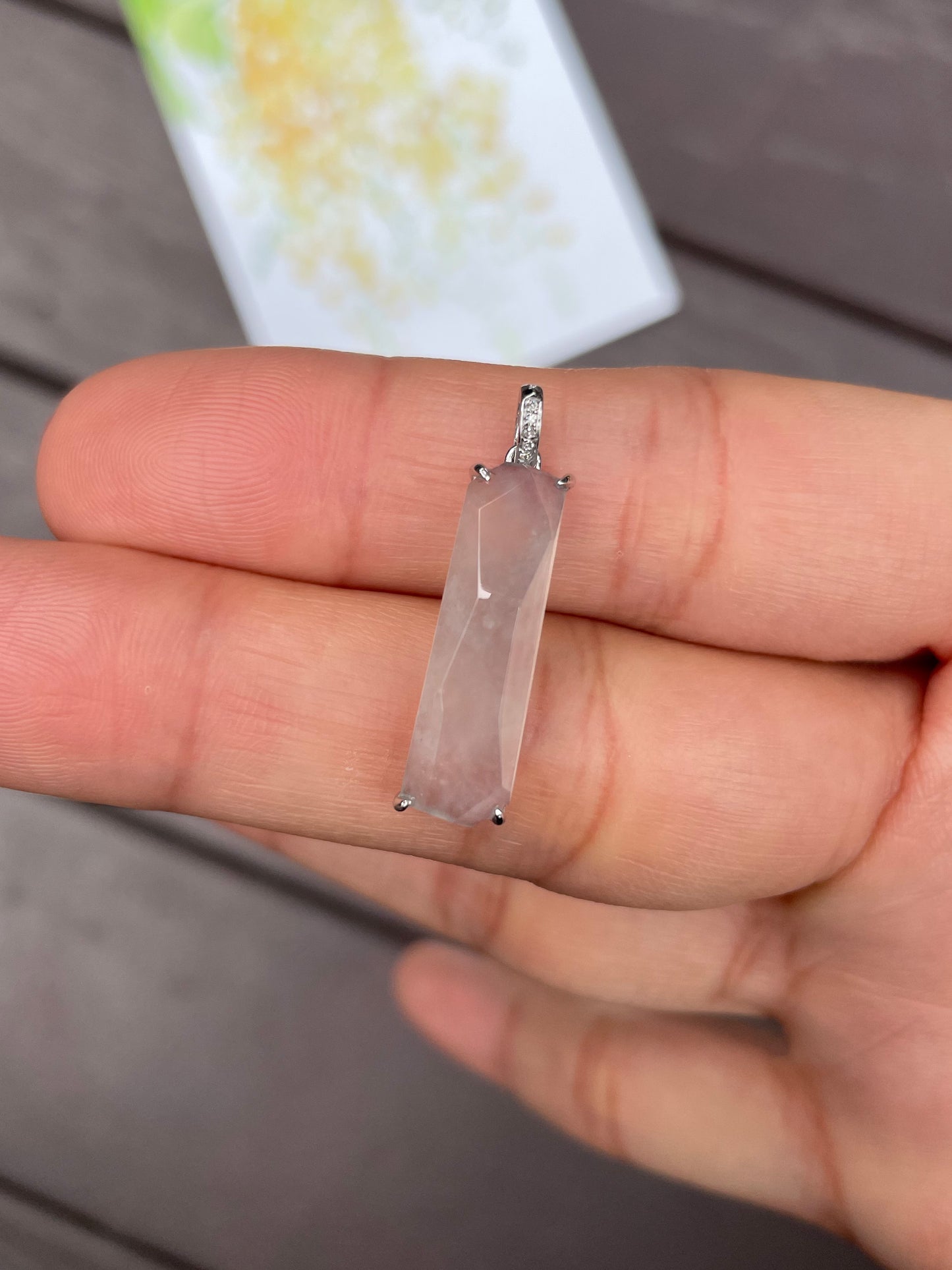 Icy Jade Pendant - Angular Cutting (NJP022)