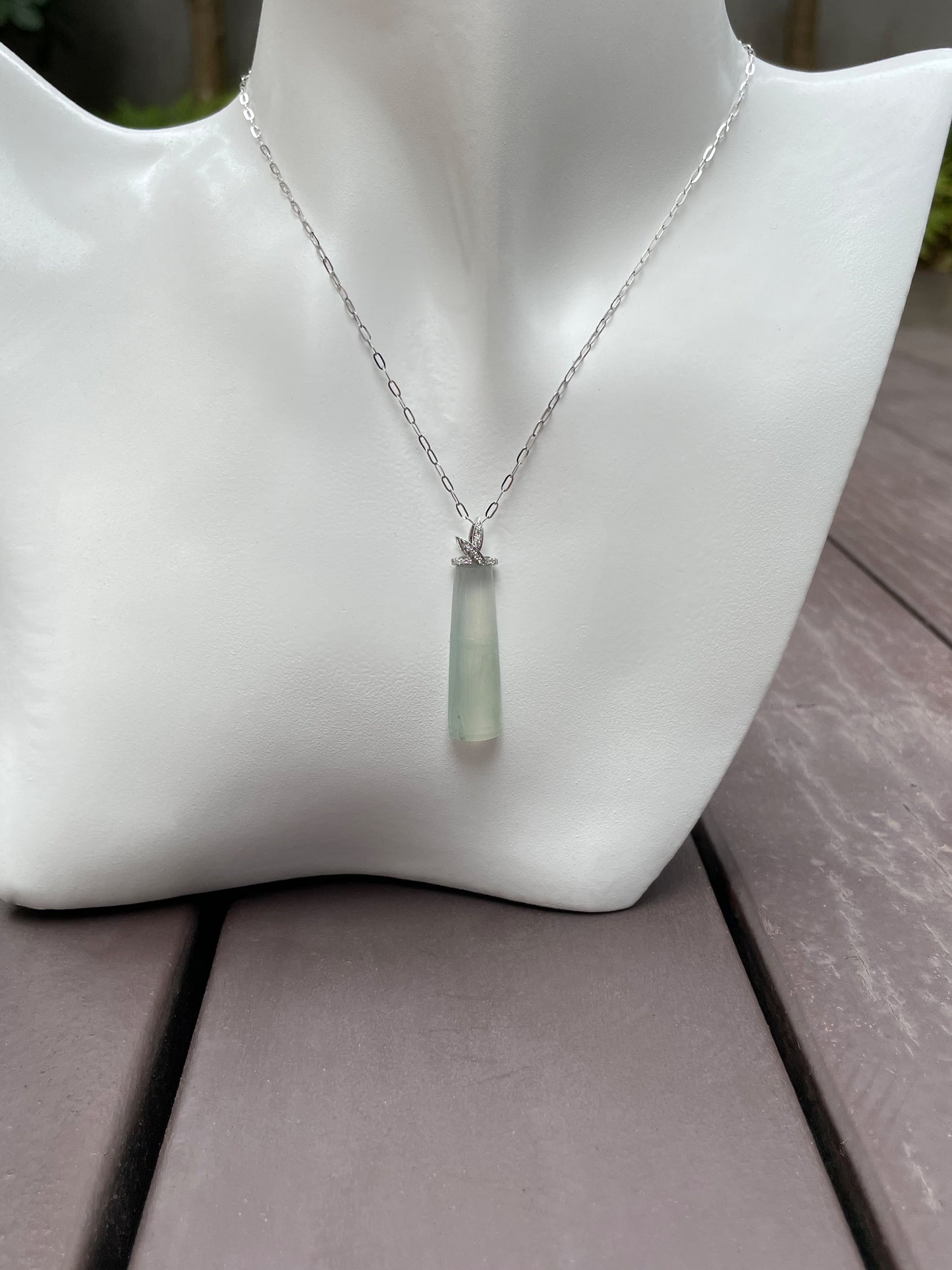 Icy Jade Bamboo Pendant (NJP034)